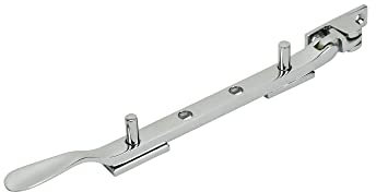 Dart Light Victorian Spoon Brass Window Stay (Polished Chrome, 8 (200mm))