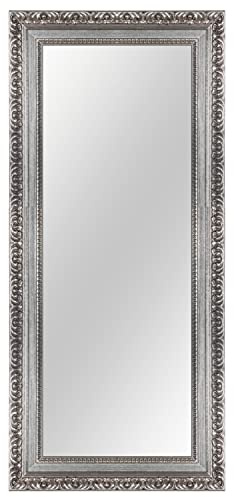 Online-GalleryKing Wandspiegel nach Maß 50 x 105 cm Alt-Silber Barock Shabby Vintage für | Flur | Badezimmer | Wohnzimmer | Schlafzimmer | Spiegel Rahmen OGK-EH30