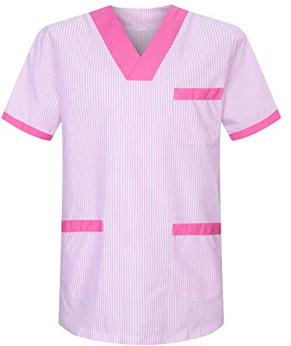 MISEMIYA - Abbigliamento Lavoro Unisex Collo Picco Maniche Corte Uniforme Clinica Ospedale Pulizia Veterinario IGIENE OSPITALITÁ - Ref.817