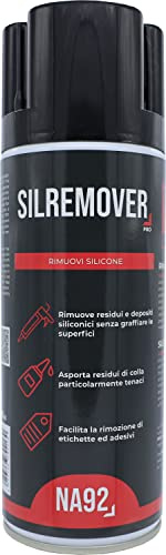 SILREMOVER PRO Solvente Spray per la Rimozione di Colle, Silicone, Etichette, con Potere Sgrassante e Detergente 400 ML, NA92 PRO (12 pezzi)