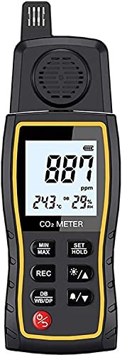 Rilevatore di concentrazione di Gas CO2 Tester Allarme Analizzatore di qualità dell'Aria 0-9999ppm Intervallo di misurazione per Auto da Cucina Interna