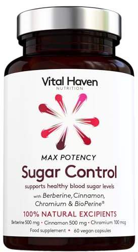 Vital Haven Blood Sugar Control Supplement Berberine + Cinnamon + Chromium - UK Made