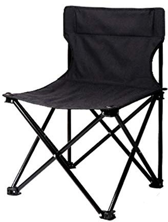 HZHXIFUFA Klappbarer Campingstuhl für Erwachsene, tragbar, Klappstühle für draußen, Campingstühle, Strandstuhl, Hocker, mit Tragetasche, für Camping, Wandern, Strand, Angeln, Garten, Schwarz, L