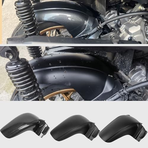 WOOGA moto parafango posteriore parafango parafango ruota Hugger paraspruzzi copertura for YA&MA&HA XMAX300 X-MAX-300 Accessori 2017 2018 2019 2020 2021 2022 2023 2024 (Nero opaco-effetto carbonio)