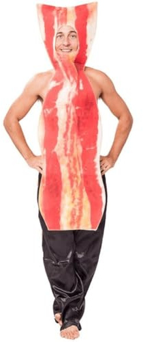 Lipfer Costume Pancetta di Halloween per Costume Pancetta per Adulti Costume Cibo Divertente Costume Cosplay di Halloween