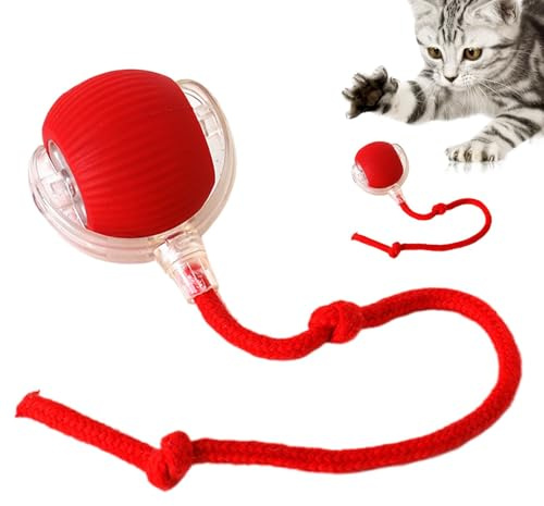 Pelota Eléctrica Para Gatos - Bola Inteligente Con Ruedas Automáticas | Juguetes Interactivos Para Gatos De Interior | Pelota Interactiva Para Perros | Disponible Para Todos Los Suelos Y Alfombras