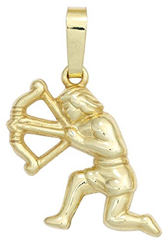 Sternzeichen Anhänger Schütze 333 Gold Gelbgold Einhänger Halsschmuck Damen