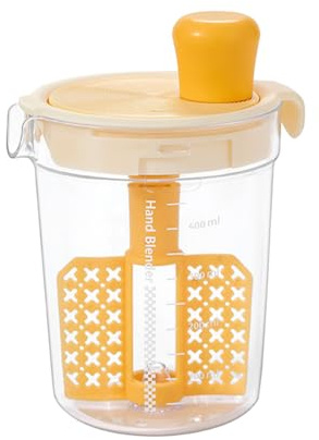 Mezclador de aderezo de ensalada, vaso mezclador de filtro de huevo de 500 ml con báscula, botella mezcladora manual para huevo, masa, aderezo de ensalada
