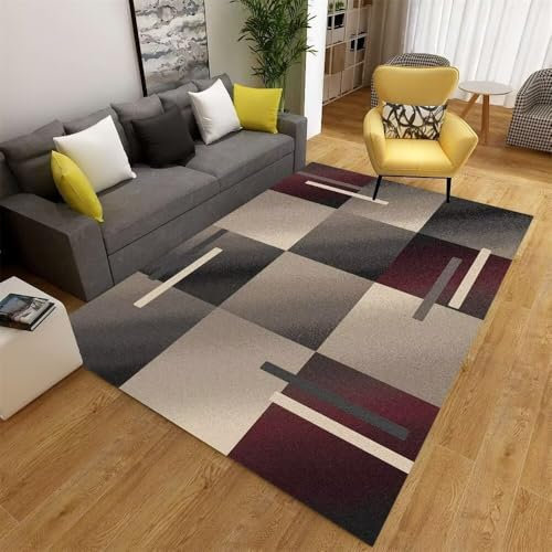 RUGMRZ Zimmer Teppichen Sofa, Schlafzimmer, Wohnzimmer Dekoration, rutschfest, Schmutzabweisend, Waschbar Bettvorleger Schlafzimmer Mehrfarbig Kuschel Teppich Groß Teppich Badezimmer Set Zimmer Teppi