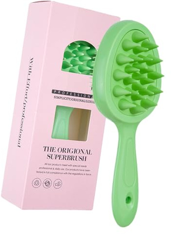 Weicher Körperschrubber, 2-in-1-Körperbürste und Kopfhautbürste für Dusche und Bad, verbessert die Durchblutung, Kopfhautmassagegerät, Peeling