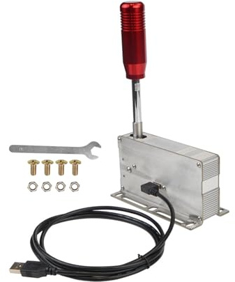 YUGSHNKFC Aluminium Rennschalthebel – USB Plug & Play für PC Sims, Reaktion, Radkompatibilität. Rennschalthebel