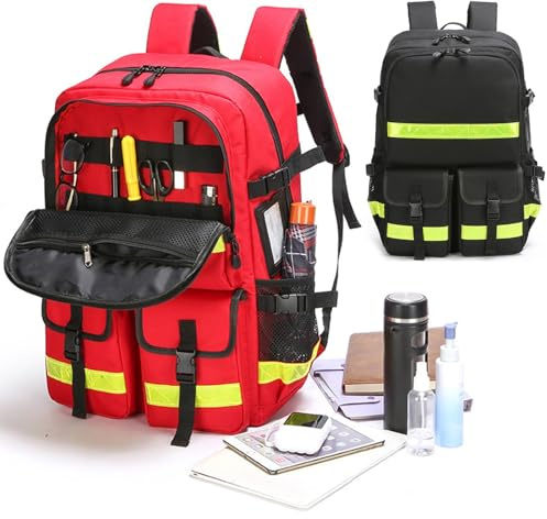 JuanNest Erste-Hilfe-Sets Für Camping & Reisen, Medizinischer Fluchtrucksack, Notfall-Rucksack, Wasserdicht & Große Kapazität, Erste-Hilfe-Tasche, Ideal Für Home Office EMT Sanitäter, Leeres Paket C