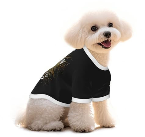 Personalisiert Hundemantel T-Shirt – Mit Bild, Text, Namen oder Logo, Selbst Gestalten, Hundekleidung, Hundekostüm, Personalisierte Hunde Kleidung, Tierliebhaber S