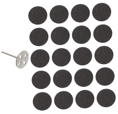 VILLFUL Schleifscheiben Feines Design mit Kleberückseite und Edelstahl Pediküre Satz mit Metallaufsatz für Nagelentfernung und Hornhautentfernung aus Vulkanstein für Maniküre