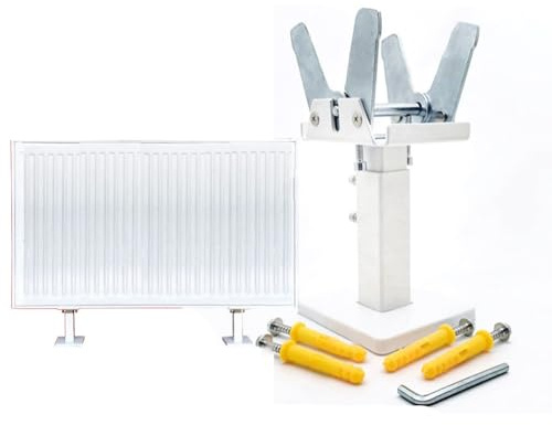 UTTASU 2er-Pack verstellbare Heizkörper-Bodenhalterung für Stahlplattenheizkörper, Höhe 14–21 cm, erweiterbares Design für Stabilität