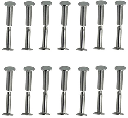 14 Piezas 0.4x0.7x1.7cm Remaches De Doble Tapa, Tornillos Chicago, Para Cocina Chopper Cuchillo Mango Tornillo Conexión