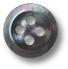 5er Set Edle kleine grau schillernde Vierloch Perlmuttknöpfe/Perlmuttgrau/Perlmutt Knöpfe/Ø ca. 9mm