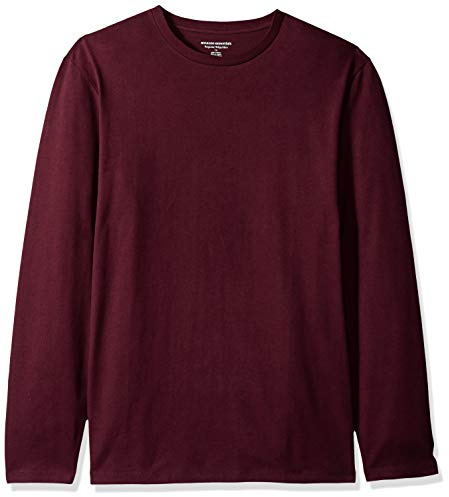 Amazon Essentials långärmad t-shirt för män, vinröd, small