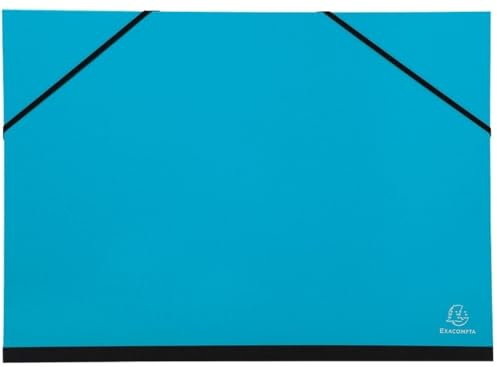 Exacompta 25629E 5er Pack Zeichenmappe Iderama DIN A4 mit Gummibändern innen weißes Papier Rückseite aus Leinen Maße 26 x 33 cm Formate zum Abheften 240 x 320 mm farbig sortiert