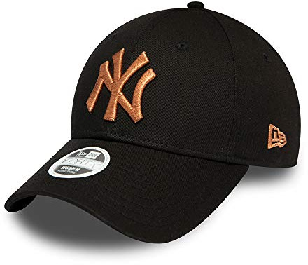 New Era New York Yankees MLB Cap verstellbar 9Forty Basecap Kappe Metallic schwarz Bronze - One-Size