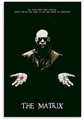 TINGTAI Matrix-Filmposter, Vintage-Retro-Poster, klassischer Filmkunstdruck, Poster, dekoratives Gemälde, Leinwand, Wandkunst, Wohnzimmer, Schlafzimmer, 50 x 75 cm