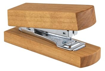 Mini-Tacker aus Kirschholz Edelstahl, 8,2 x 2,5 x 4 cm | Hefter aus Holz, Echtholz, hochwertig, Büro, Schreibtisch