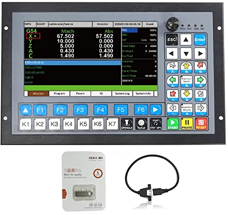 RATTMMOTOR CNC Steuerung System DDCS Expert, 4-Achsen Offline Motion Controller PLC 1000kHz Offline-steuerung für CNC Schrittmotor/Servomotor