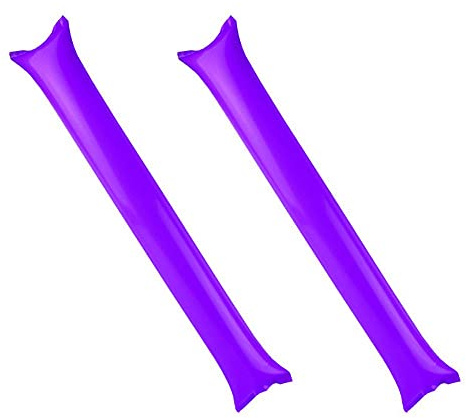 40 PCS Thicken Thunder Sticks Bam Bam Cheerleading Plastic Clap Hands Outfit Inflatable Noisemakers for Cheering Basketball Football Party Sport Team Spirit (Purple)