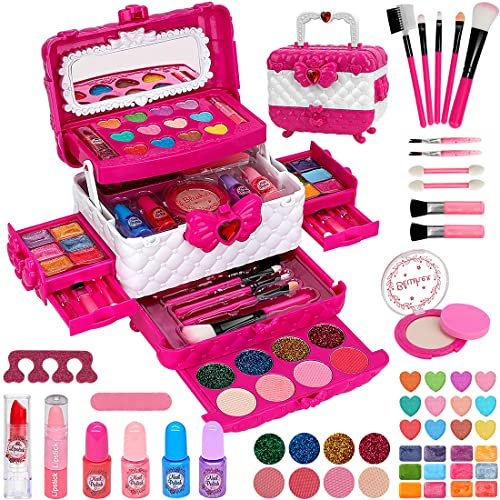 Jooful Set Trucchi Cosmetici Lavabile per Bambina - Giochi Natale Compleanno Regalo 3 4 5 6 7 8 9 10 Anni
