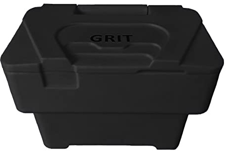 BritishBins Black 115 ltr Rock Salt Storage Bin Grit Dispenser Plastic Box Container