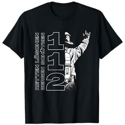 Feuerwehr Retten, Löschen, Bergen, Schützen 112 Herren Mann T-Shirt