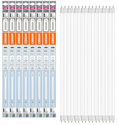 Osram Kosteneffiziente LED-Röhren für elektromagnetische Vorschaltgeräte, 5; 4 W, G13, Tube, double-ended, 4000 K, LEAD FREE Glas, Kalt weiß, 8-er Pack