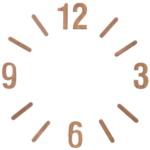 OSALADI Holzbuchstaben Digitaluhr Uhrenziffern 3D-DIY-Wanduhr-Ziffern Uhr-Ziffern-Set Ersatz-Uhrenzahlen FüR DIY-Wanduhr Wanduhren Digital