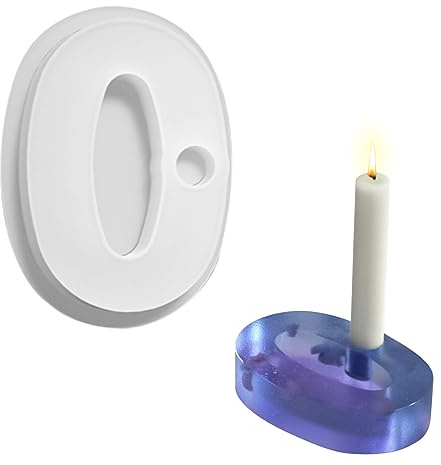 Moule en silicone pour bougeoir, chiffres créatifs - Moules en silicone - Chiffres DIY - Moule à bougie en silicone - Bougeoir en résine époxy fait à la main - Décoration intérieure (0)