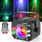 Nigecue 3 en 1 luz de discoteca con control remoto, luz de discoteca controlada por música con estroboscópico, control de voz LED, lámpara de fiesta DJ con cable USB de 2 m para Halloween, Navidad,