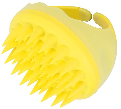 Scrub per il Cuoio Capelluto, Spazzola per Shampoo per Capelli Rimuovi la Forfora Allevia il Prurito Durante il Viaggio Verso Casa (Giallo)