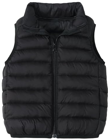Happy Cherry Down Puffer Vest for Boy Girls Lightweight Water-Resistant Winter Jacket Outwear Kids Fall Sleeveless Coats