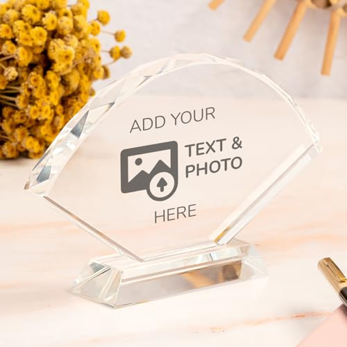 Wanapix | Personalisierte Trophäe mit Foto/Text | Personalisierte Trophäe | Inklusive Aufbewahrungsbox | Auszeichnung