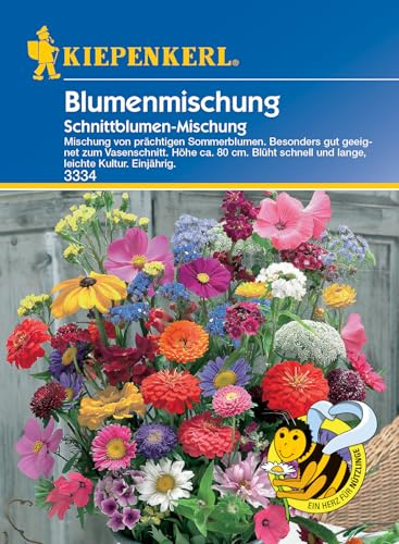 Kiepenkerl Profi-Line Mélange de graines de fleurs, fleurs coupées, source de nourriture pour insectes utiles, fleurs d'été colorées, culture légère