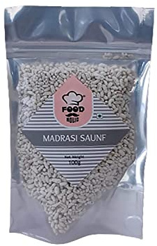 Foodholic Peppermint Mouth Freshener White Sweet Fennel Seeds Mukhwas (Madrasi Saunf) (100 Gm)_Packing May Vary