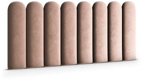 Muralo Panel de Pared Tapizado Magic Velvet - 30x60 cm, Rosa | Cojín de pared acolchado en terciopelo, efecto 3D, montaje en la pared con adhesivo, ideal como cabecero de cama o respaldo
