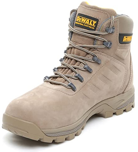 DEWALT Sharpsburg Men's Nubuck Leather, Lightweight, Steel Safety Toe, Work Boot, Stone, UK9 (EU43)
