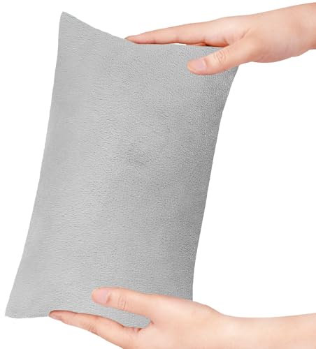 Winmany Kleines Kissen, 27,9 x 17,8 cm, Mini-Kissen mit abnehmbarem Plüsch-Kissenbezug, rechteckiges Kissen, Handgelenk, Knie, Nacken, Lendenwirbelsäule, Reisen, kleines Kissen für Erwachsene,