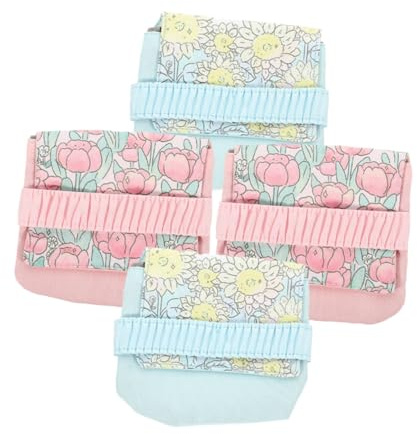 Healeved Borsa per Assorbenti Igienici 4pezzi Compatta e Multifunzionale Scamosciato Fodera in Cotone, per Uso Indoor e Outdoor Ragazze