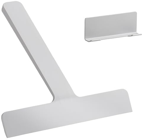 Zone Denmark Ume Duschabzieher mit Halter, Flitsche für dusche, Duschabzieher Silikon, Fensterabzieher, 24 x 22 x 2,2 cm, Soft Grey (Grau)