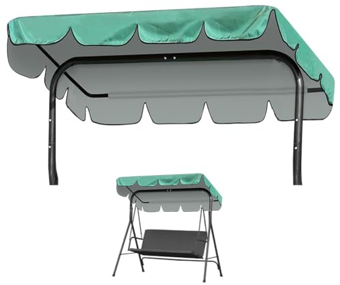 Piashow Gartenschaukel Dachbezug 210x145 cm, Wasserdicht Dachbezug für 2& 3 Sitzer Schaukel, UV-Schutz Sonnendach Universal Schutzabdeckung für Gartenstuhl, Für Hollywood Schaukel