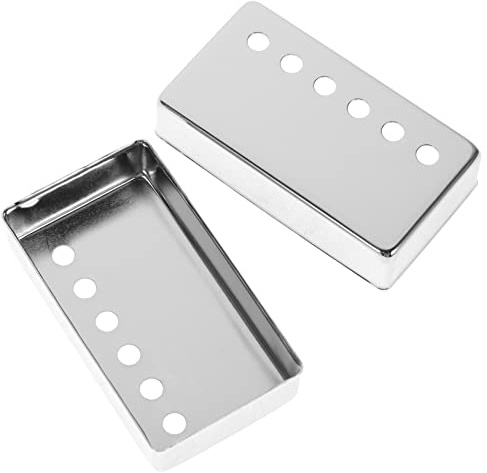 UPKOCH 2 Stück Silberne Metall Tonabnehmerabdeckungen für E-gitarre Humbucker