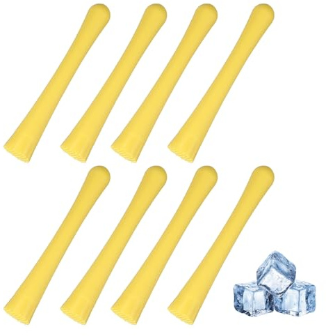 sourcing map 8 Pcs Cocktail Muddler, 8 Inch PP Drink Muddler Bar Accessories Tools Ice Crusher for Home Party Cocktail Fruit Drinks, Yellow (Thick)