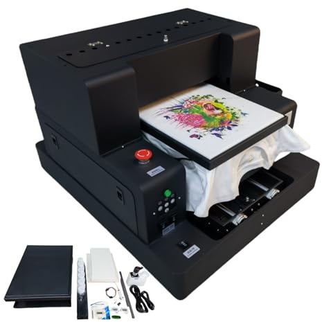 Furvveerr A3 DTG Drucker A3L805 Flachbett Automatischer Drucker DTG DTF A3 Multifunktionsdrucker,mit L805 Druckkopf,42 * 30CM,1440 * 1440DPI,Direktdruck Transferdruck,für den Stoffdruck