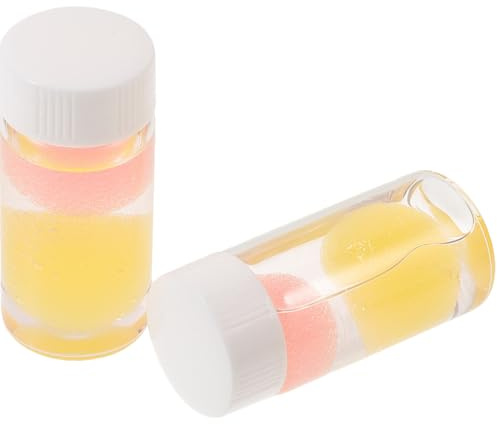 DECHOUS 2 Stück Pinzetten Reinigungsflüssigkeit für Wimpernpinzetten mit Schwamm und Silikon zur Reinigung von Kleber im Salon und Zuhause Zufällige Farbe